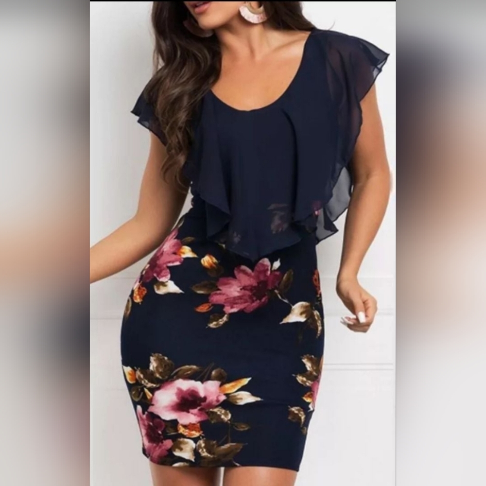 Floral Print Bodycon Dress